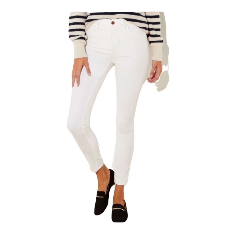 LOFT high waist skinny white Corduroy jeans  Size 26